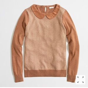 JCrew herringbone peter pan collar sweater